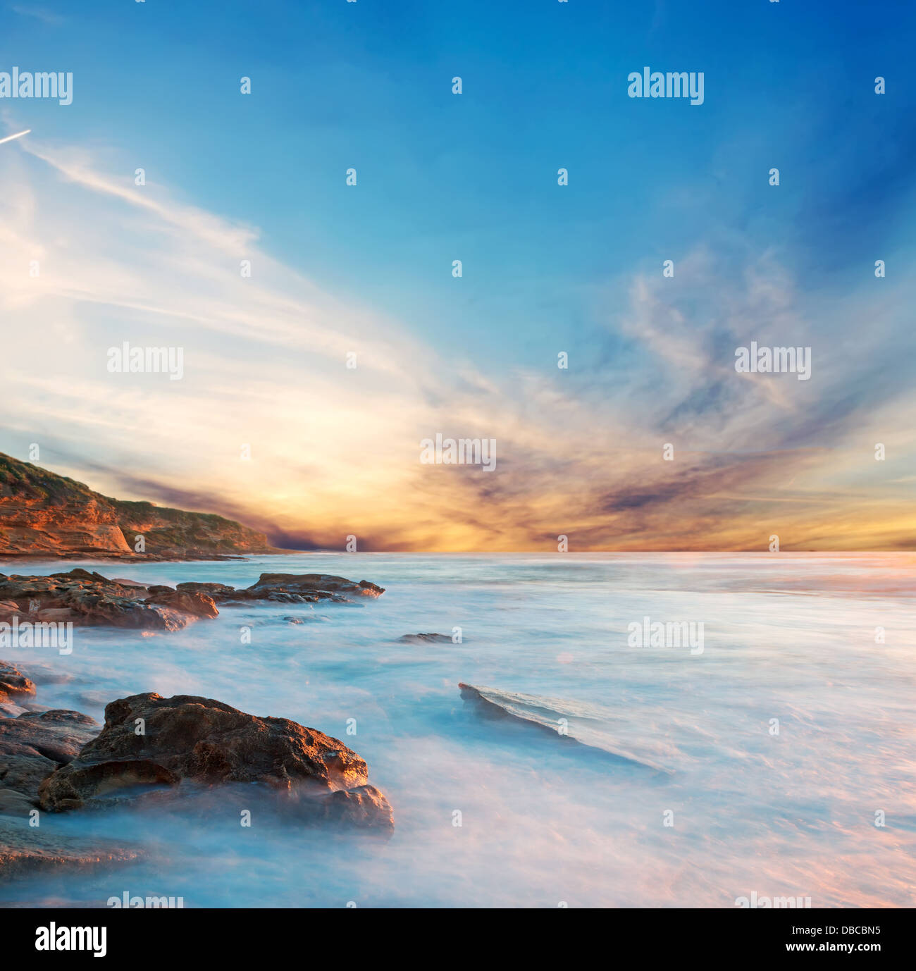 Rocky foreshore sunset rocks hi-res stock photography and images - Alamy