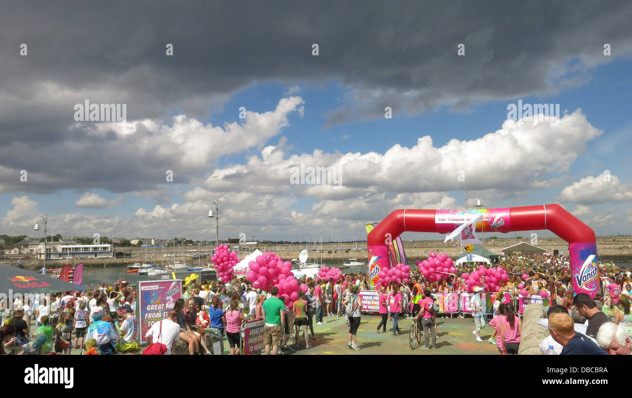 A view of the Rainbow Run event in Dun Laoghaire in the south of Dublin