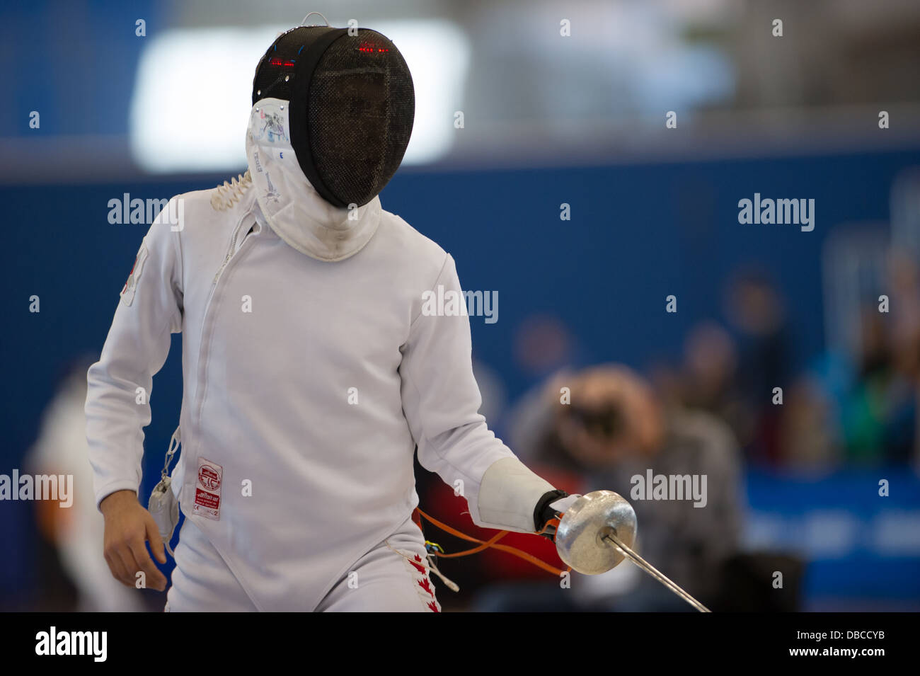 Vancouver Grand Prix of Men's Epee 2013 at Richmond Olympic Oval. Richmond, British Columbia Canada Stock Photo