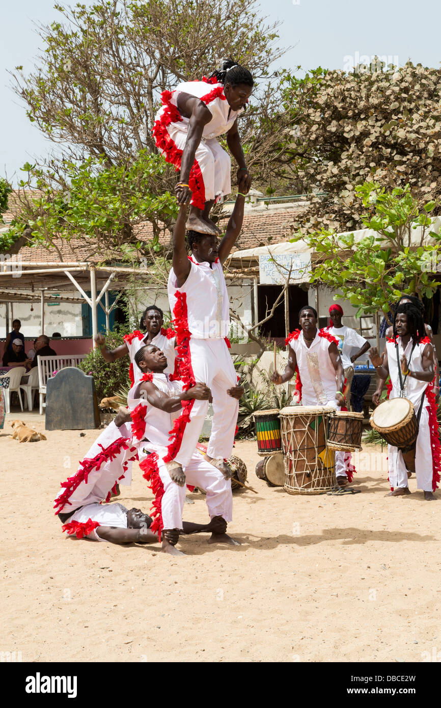 Gymnasts Perform to Visitors to Biannual Arts Festival, Goree