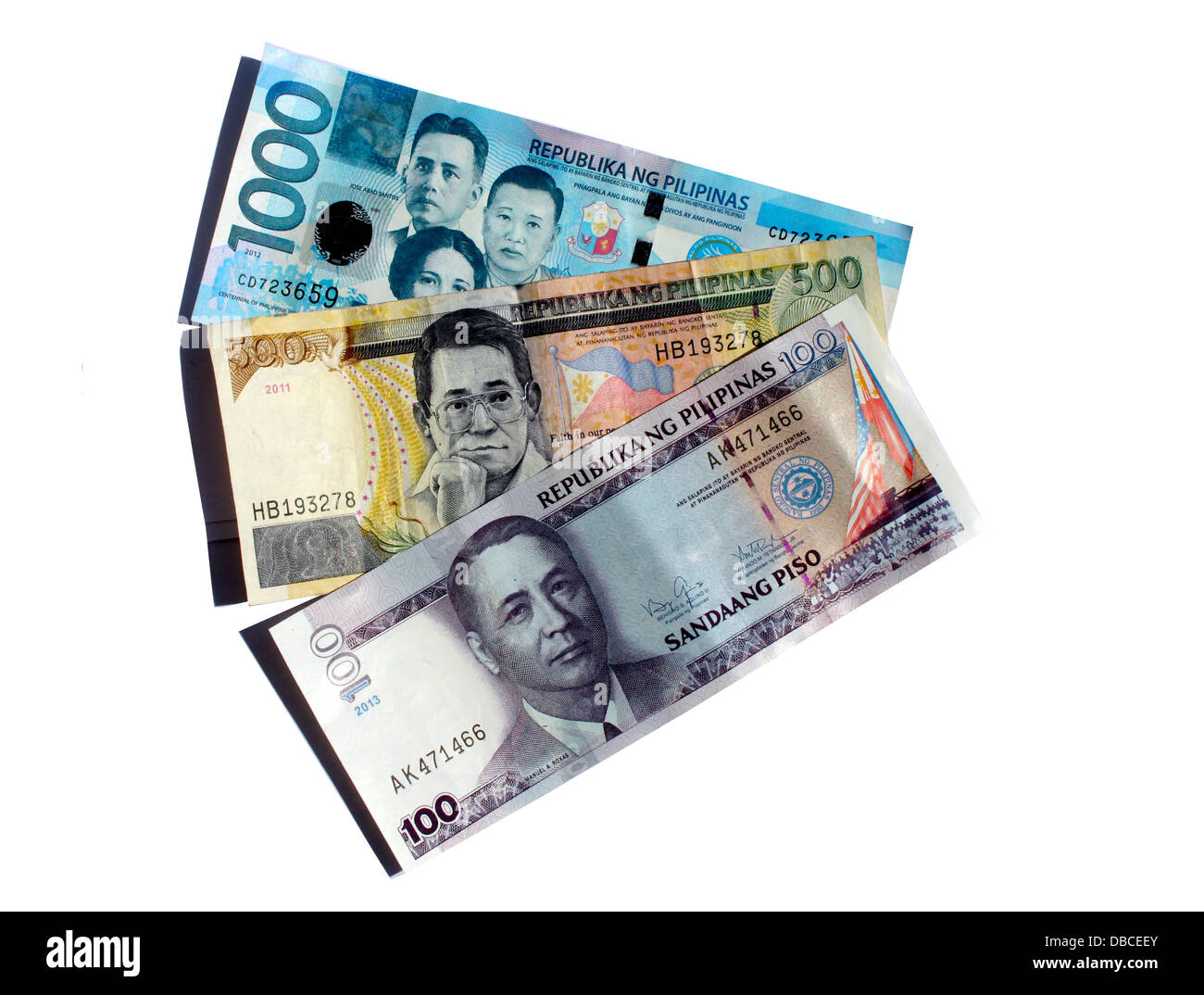 Philippine peso bills Stock Photo