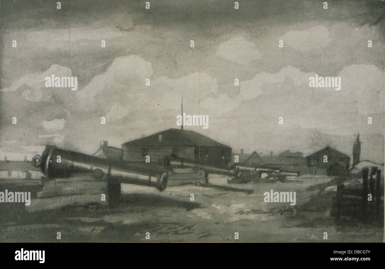 This photograph captures the Old Fort in Toronto, showcasing its ...
