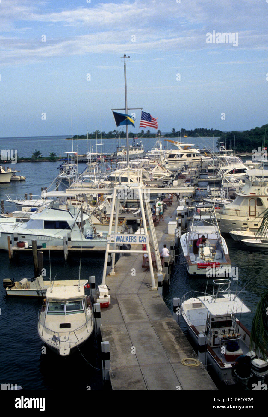 Sportfishing boats at Walker's Cay Marina Bahamas Stock Photo Alamy