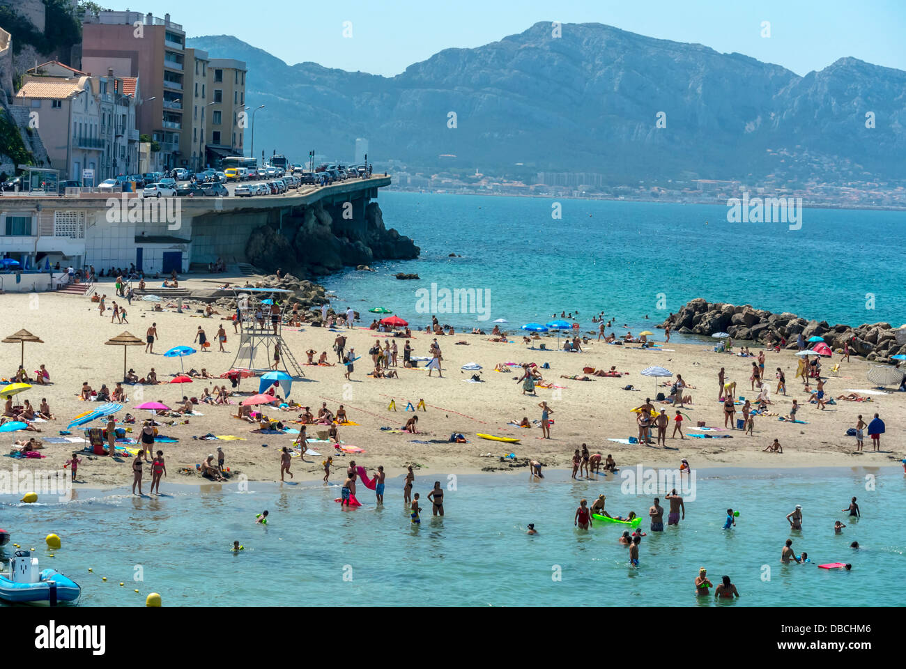 Marseille, France, High Angle, Wide Agle View, Large Crowd of People ...