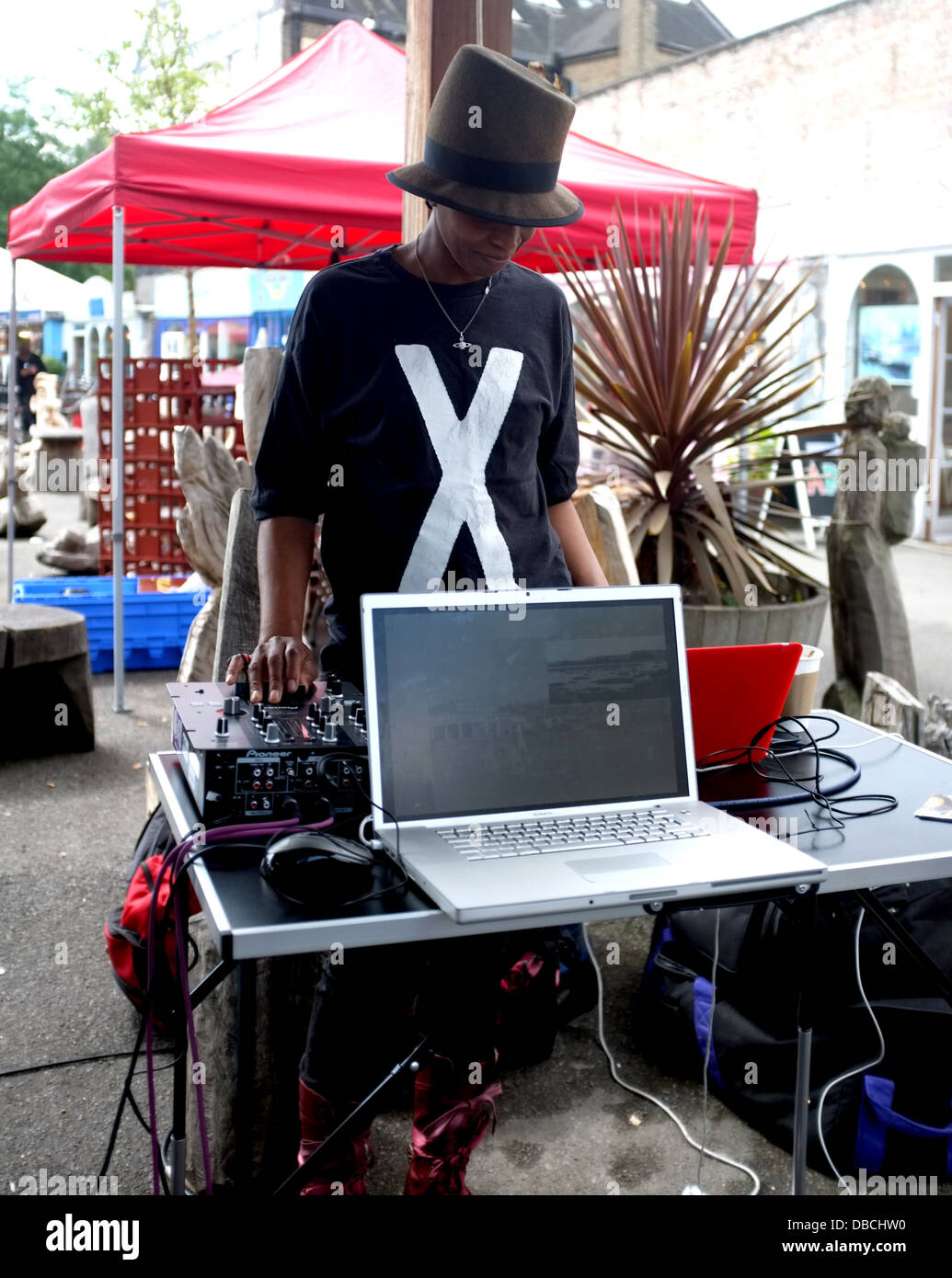 Black female DJ Stock Photo Alamy