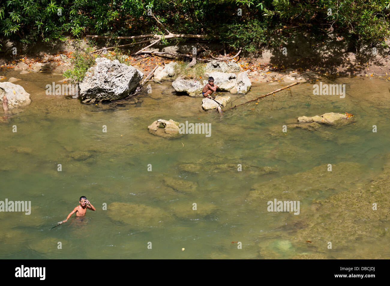 Children Bathe Stream Stock Photos & Children Bathe Stream Stock Images ...