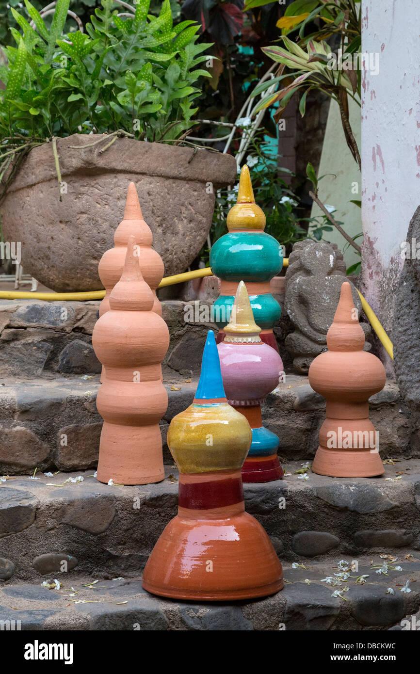 Ceramics of Mauro Petroni, Biannual Arts Festival, Goree Island, Senegal. Stock Photo