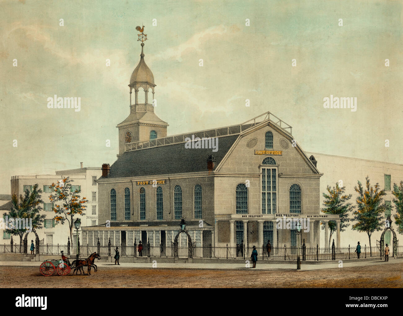 Front view of the New York Post office, located by authority of the