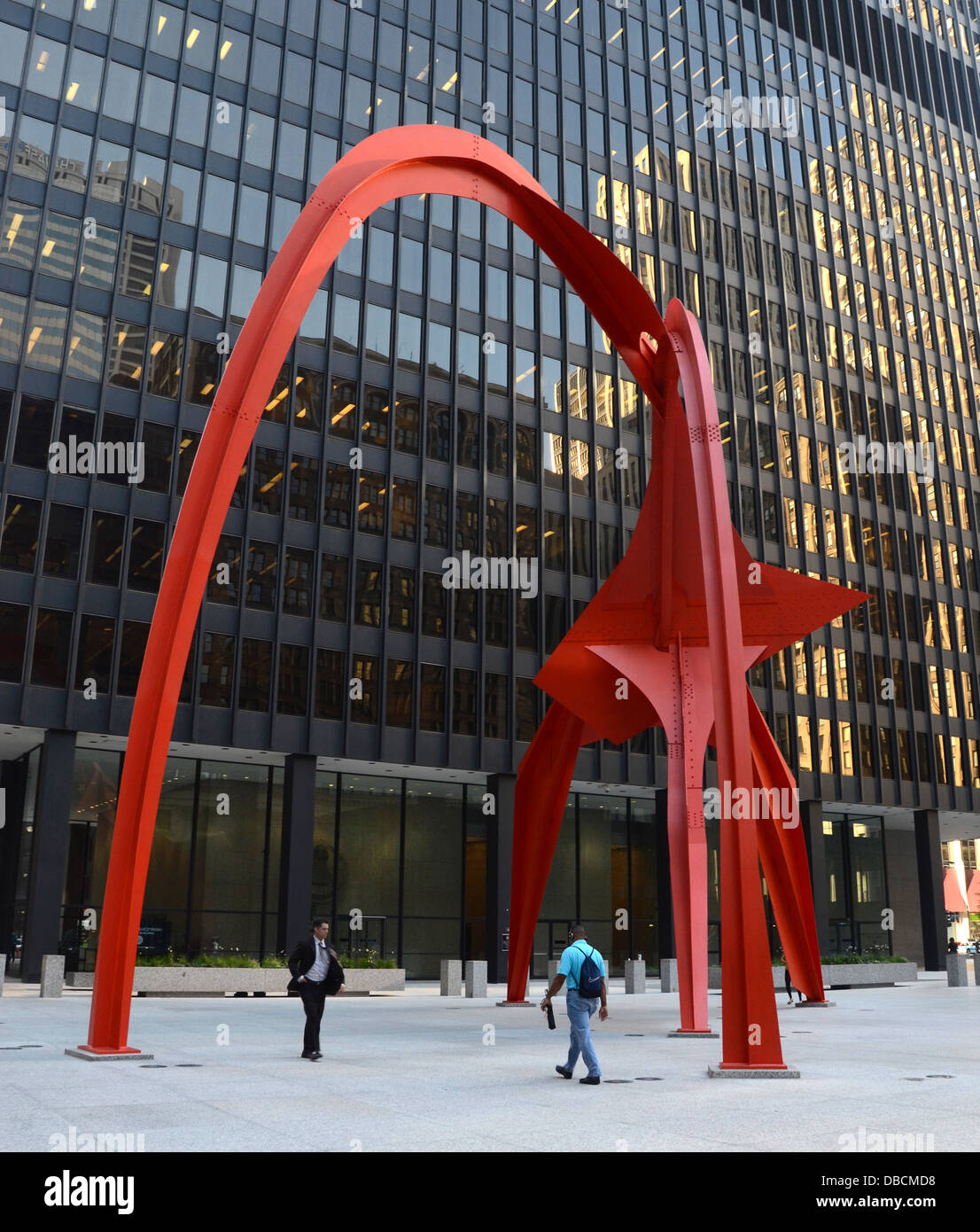 CHICAGO - JULY 19: Flamingo, in the Federal Plaza in Chicago, is shown here on July 19, 2013. Stock Photo