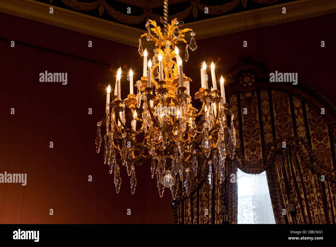 Crystal chandelier Stock Photo
