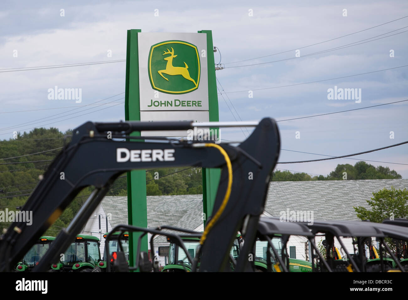 John Deere tractors are pictured at a dealer in Maine Stock Photo Alamy