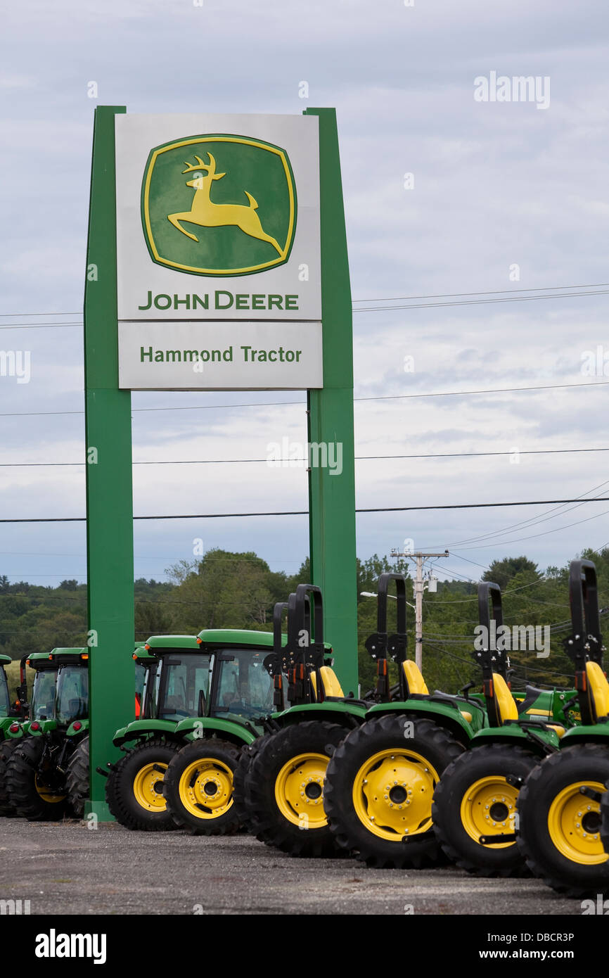 John Deere tractors are pictured at a dealer in Maine Stock Photo Alamy