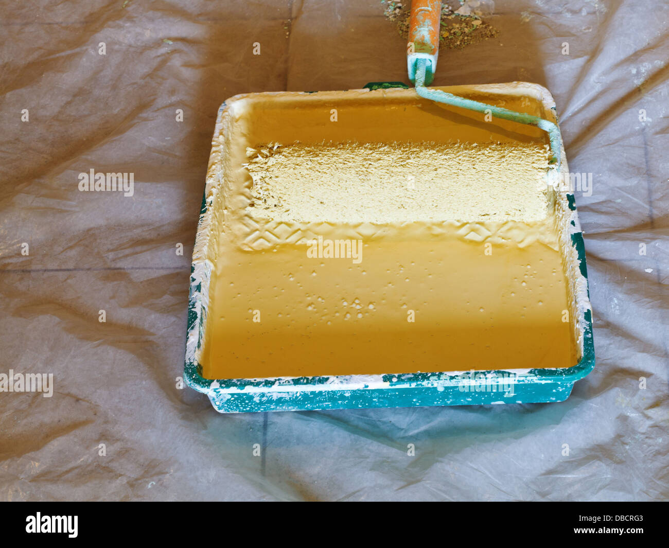 yellow plastic paint