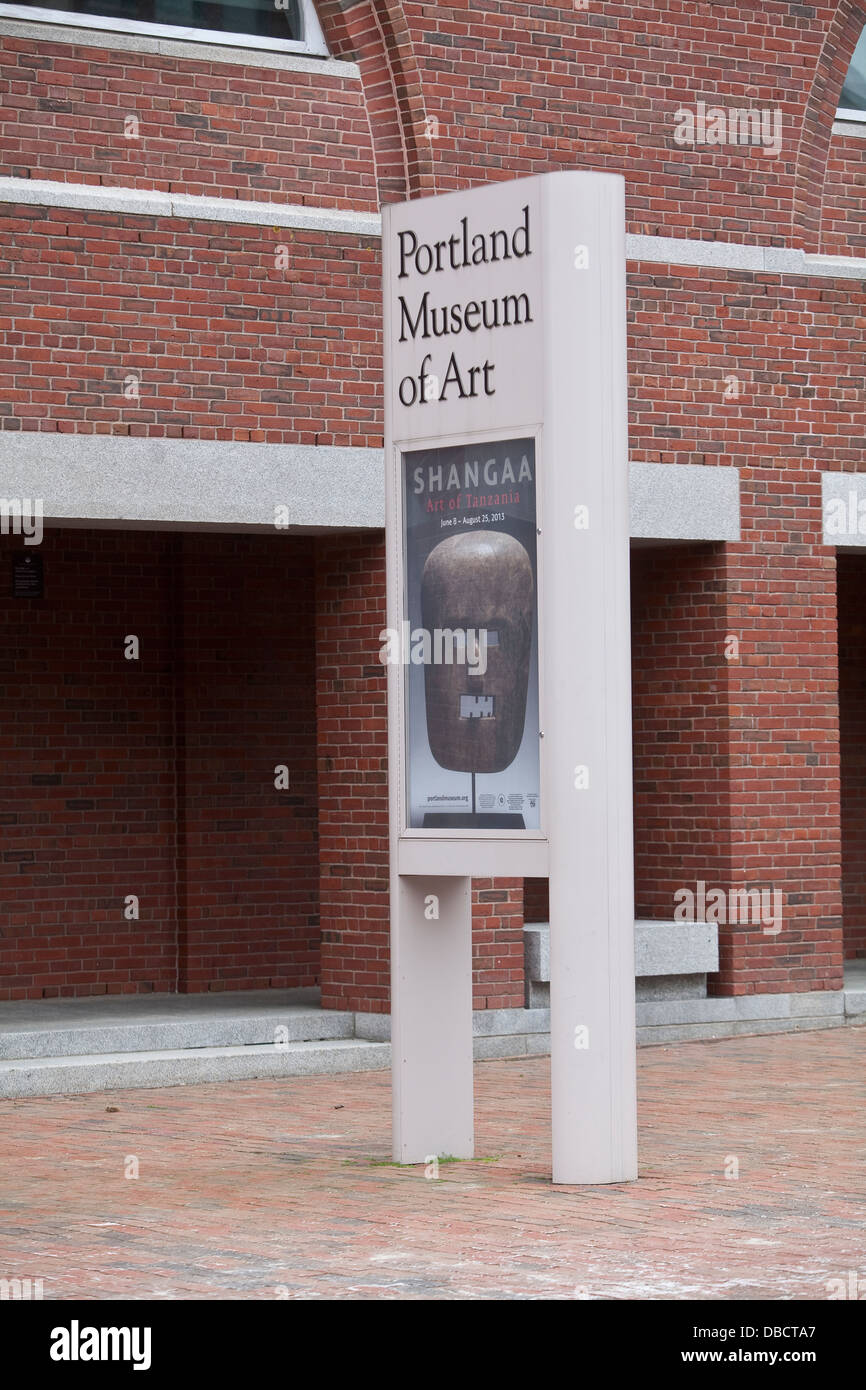 Portland Museum of Art is pictured in Portland, Maine Stock Photo