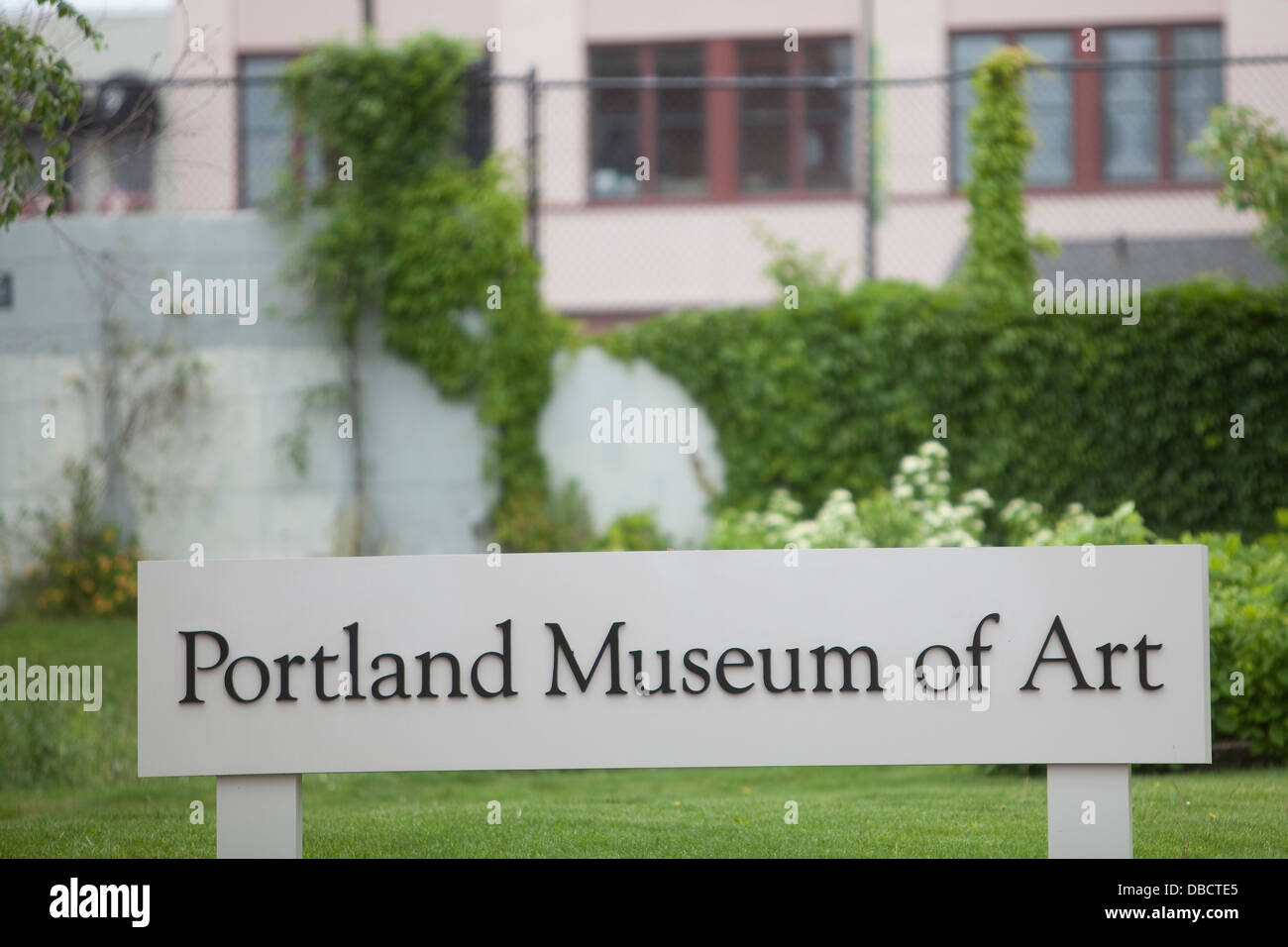 Portland Museum of Art is pictured in Portland, Maine Stock Photo