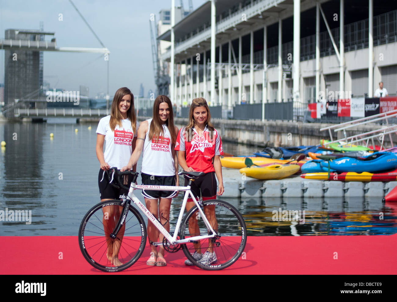 Spice Girl Melanie Chisholm was joined by television presenter and actress Zoe Hardman and television presenter Charlie Webster Stock Photo