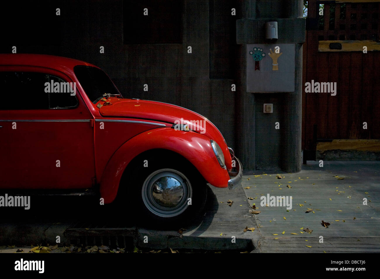 vintage VW beetle Stock Photo