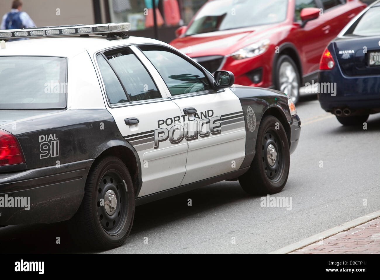 A Portland Police car is pictured in Portland, Maine Stock Photo Alamy