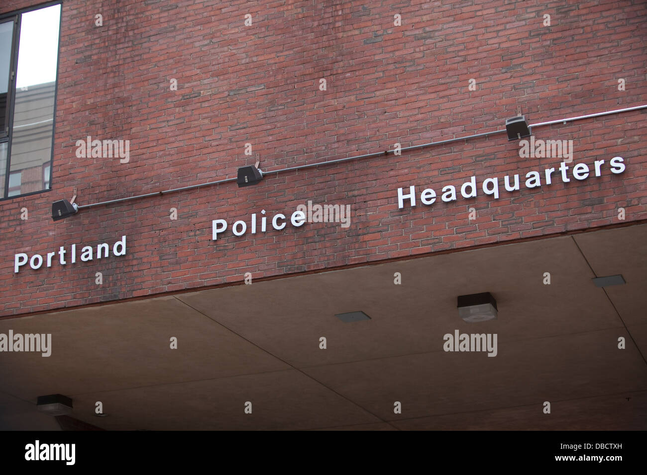 Portland Police Headquarters is pictured in Portland, Maine Stock Photo
