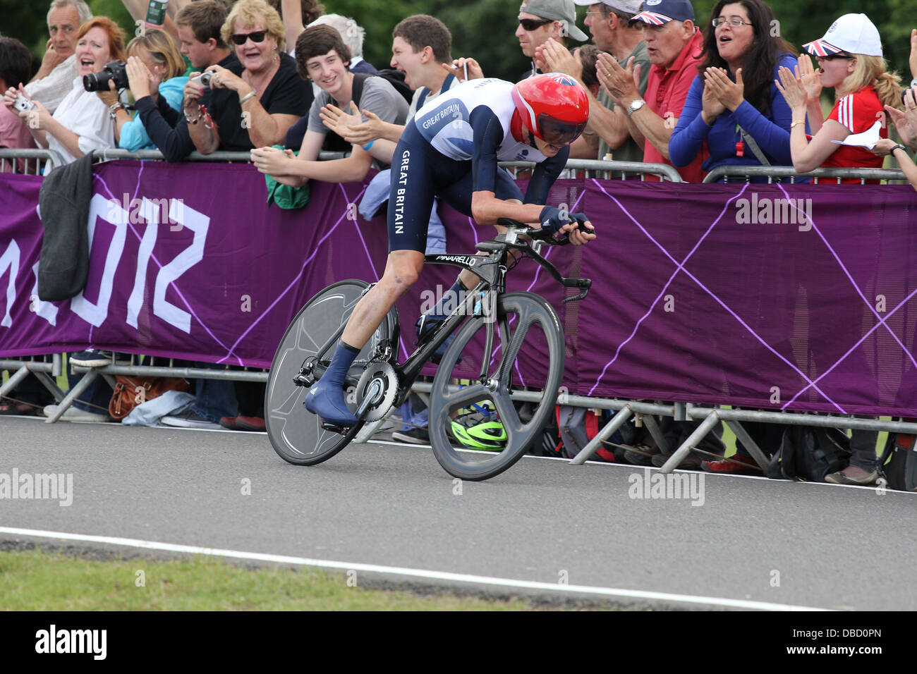 Olympics Cycling Time Trials Stock Photo Alamy