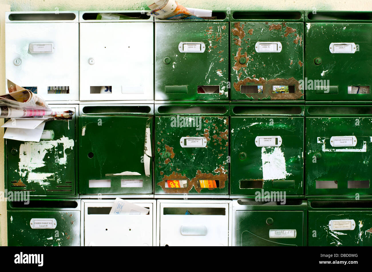 Mail post boxes in apartment hires stock photography and images Alamy