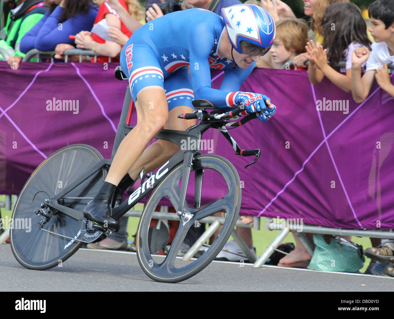 Olympics Cycling Time Trials Stock Photo Alamy