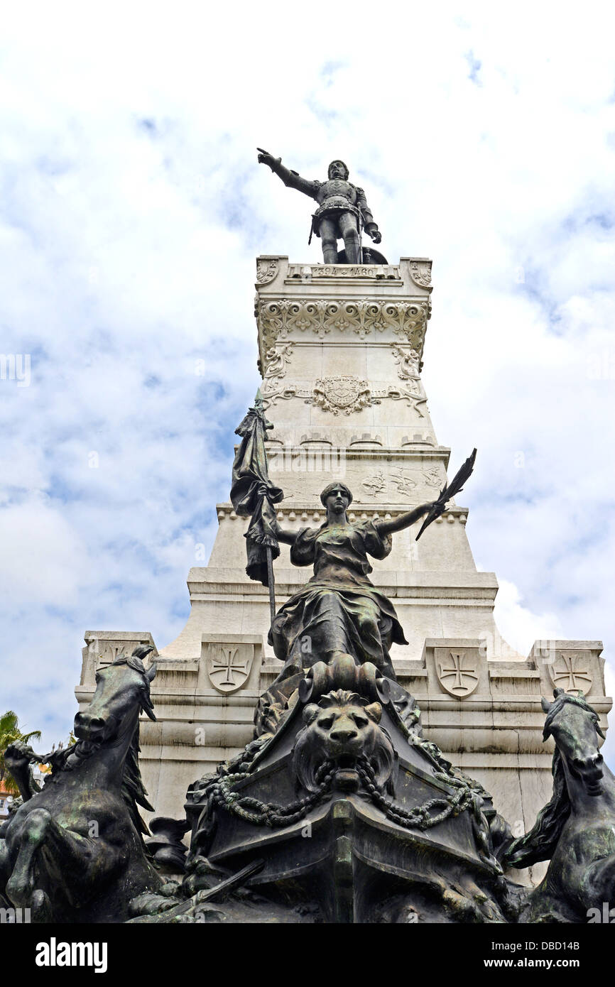 Infante D. Enrique monument Porto Portugal Stock Photo