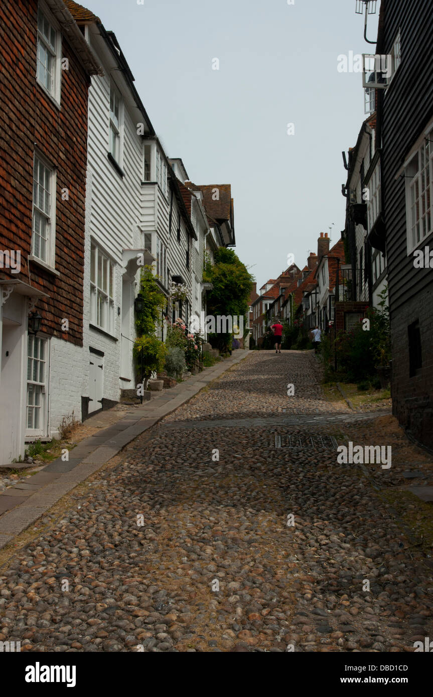 Rye east Sussex coastal cinque port ancient medieval town. mermaid street Stock Photo