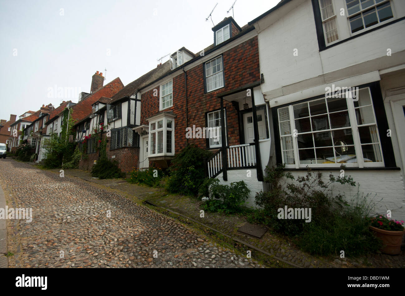 Rye east Sussex coastal cinque port ancient medieval town. mermaid street Stock Photo