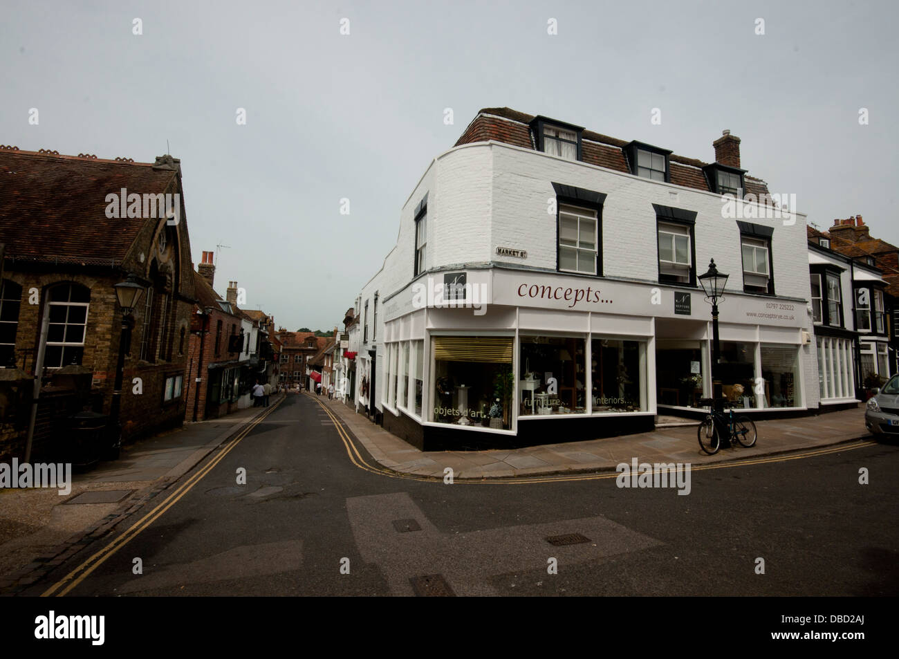 Rye east Sussex coastal cinque port ancient medieval town. market street Stock Photo