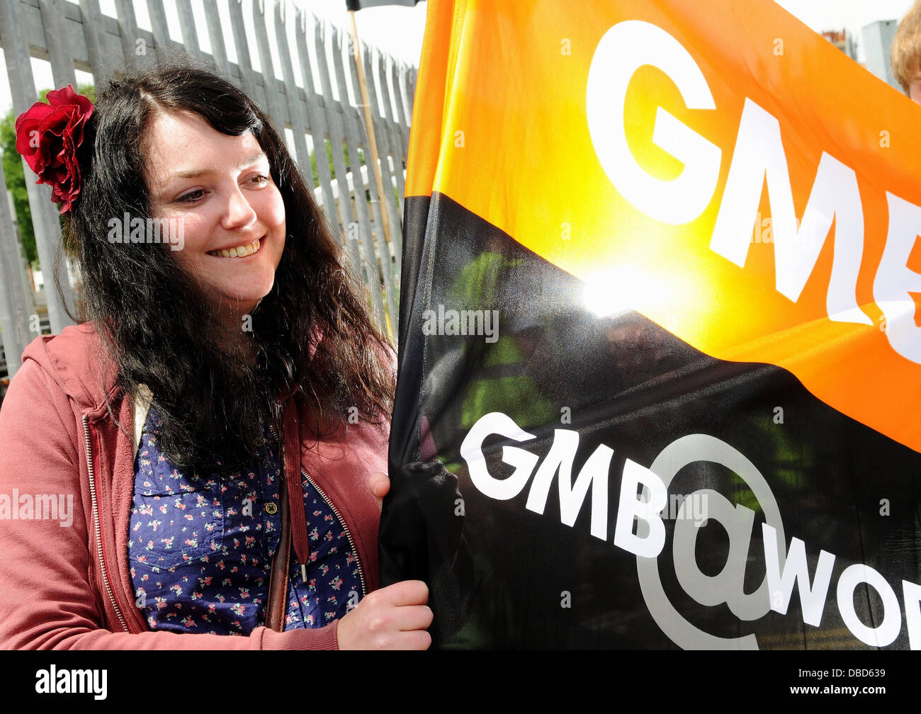A GMB Union Rep at Brighton and Hove City Council on the picket line