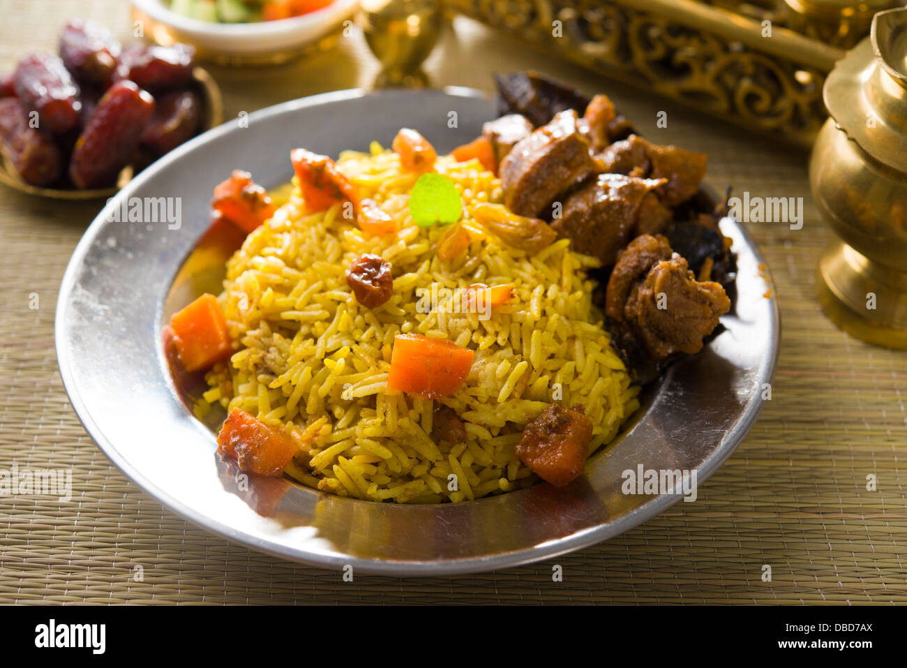 arab rice with lamb popular ramadan food Stock Photo - Alamy