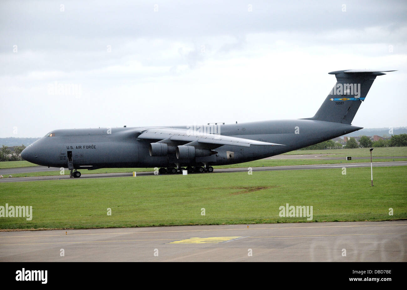 A U.S. C10 Carrier Aircraft is held at Dublin Airport prior to President Barack Obama's visit to Ireland Dublin, Ireland - 21.05.11 Stock Photo