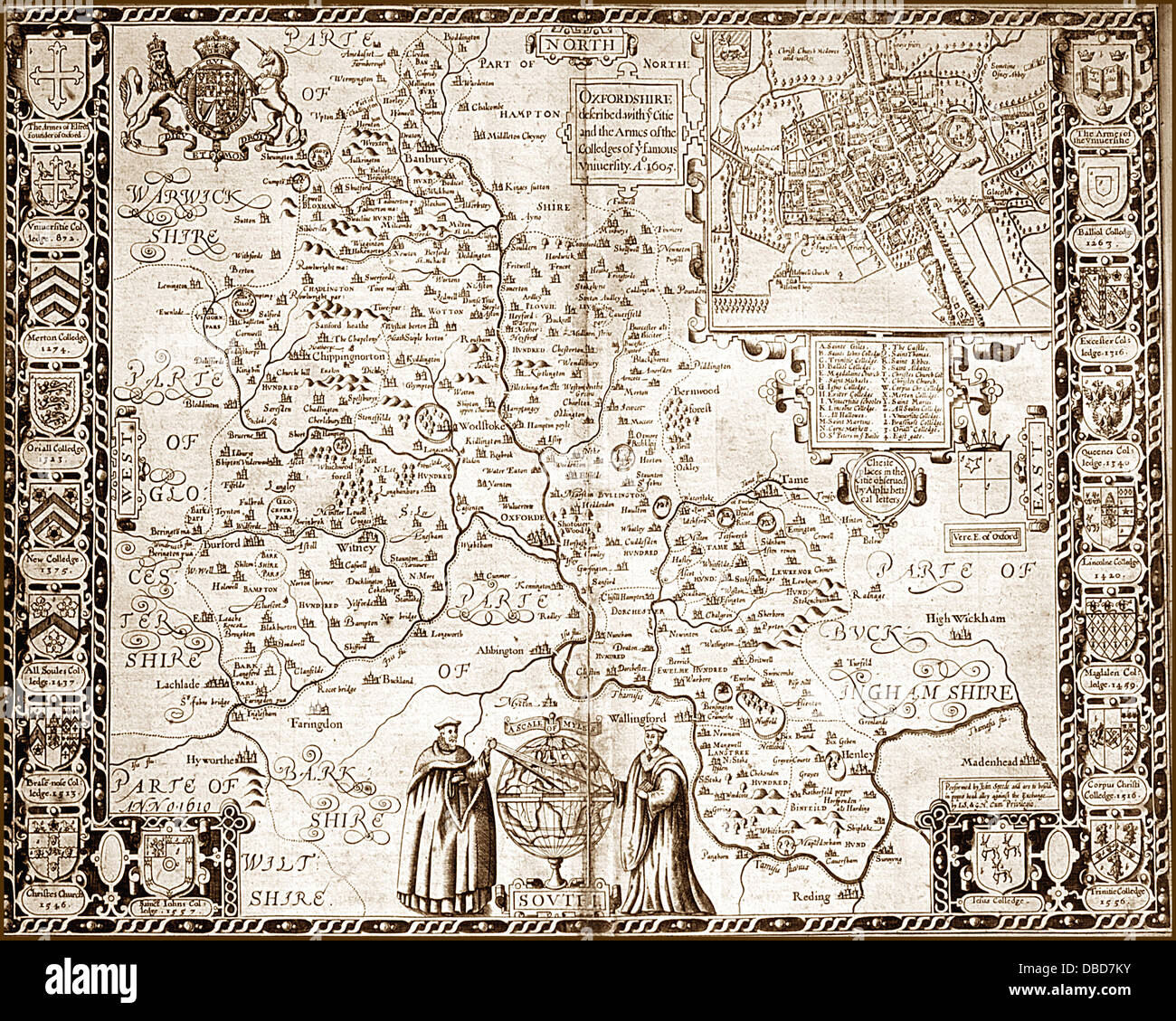 17th Century Map Of England