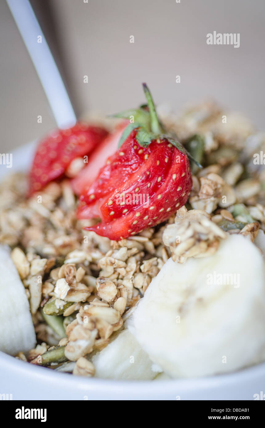 Muesli breakfast cereal detail Stock Photo Alamy