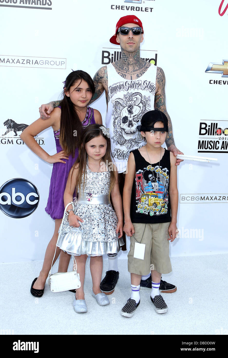 Travis barker family hi-res stock photography and images - Alamy