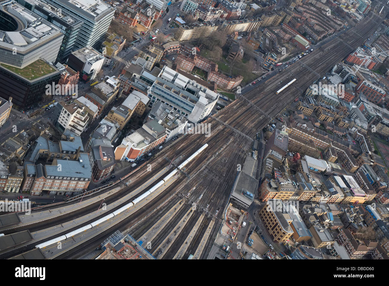 Aerial view railway line hi-res stock photography and images - Alamy