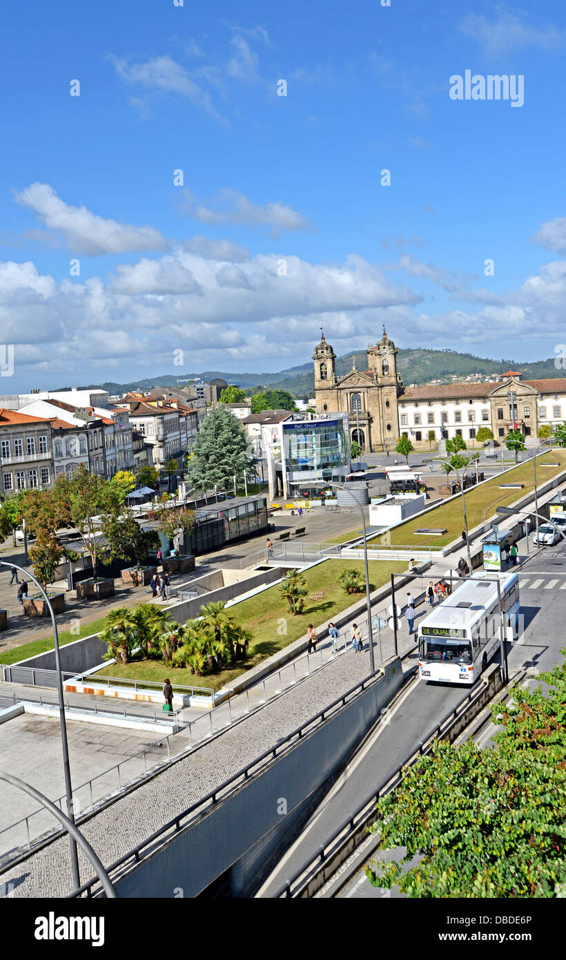 Praça Conde de Agrolongo Braga Portugal Stock Photo