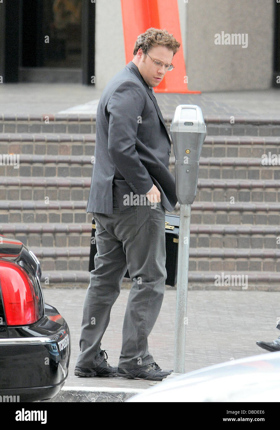 Seth Rogen filming on loation his new movie 'My Mother's Curse' Los Angeles, California - 23.05.11 Stock Photo