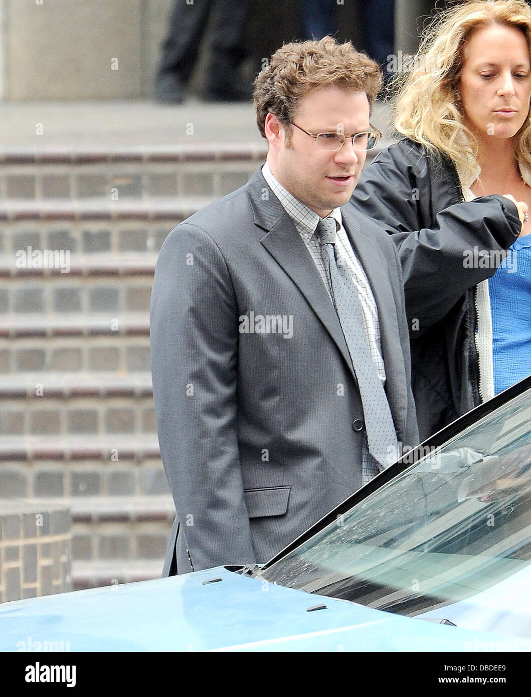 Seth Rogen filming on loation his new movie 'My Mother's Curse' Los Angeles, California - 23.05.11 Stock Photo