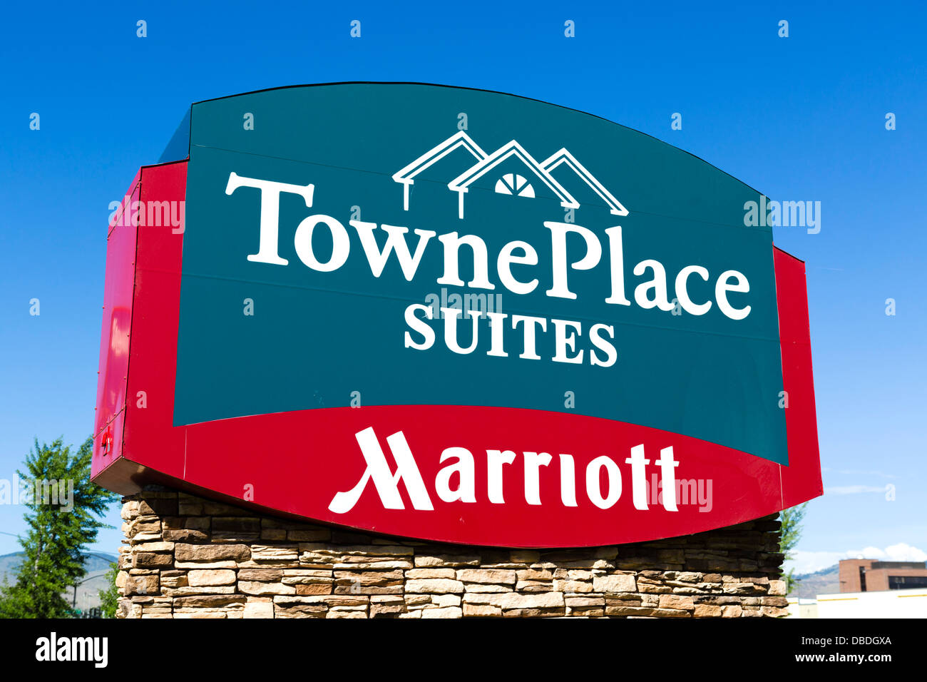 Sign outside TownePlace Suites by Marriott, Boise, Idaho, USA Stock Photo