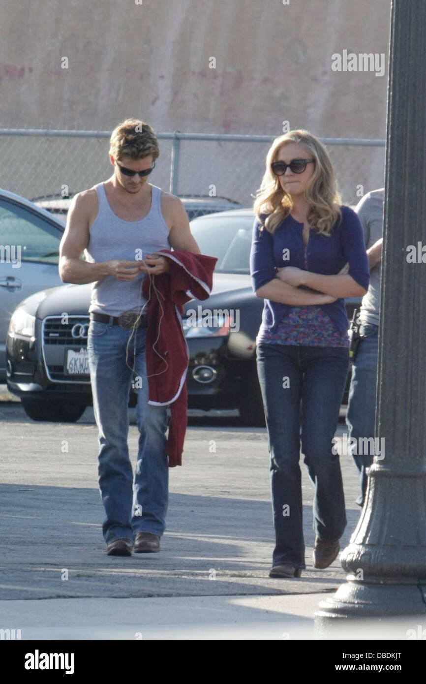Ryan Kwanten and Anna Paquin on the set of "True Blood" Los Angeles,  California - 25.05.11 Stock Photo - Alamy
