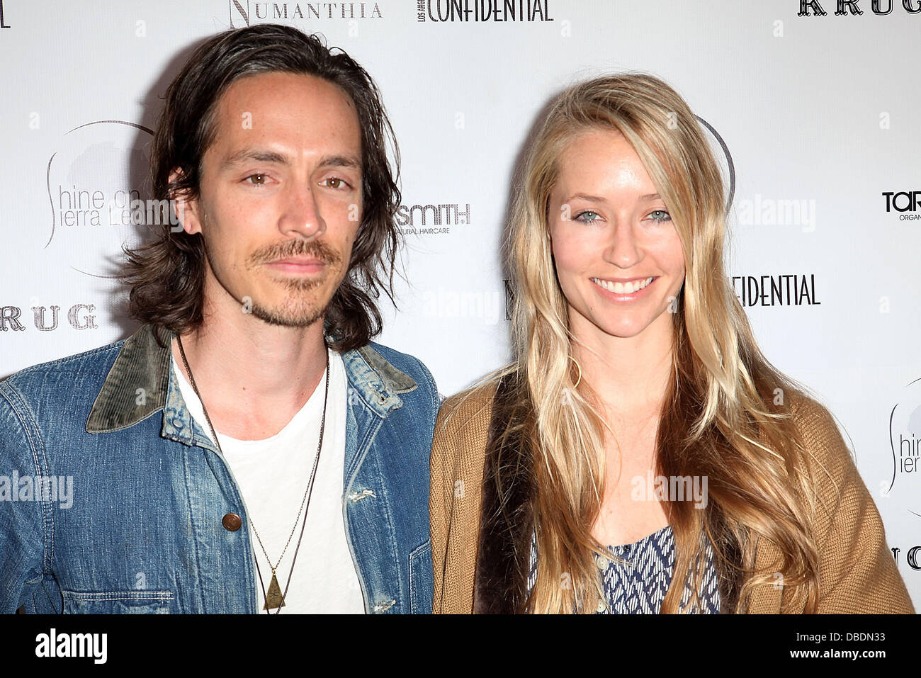 Incubus vocalist Brandon Boyd (L) and actress Baelyn Neff Shine On Sierra Leone 5th Annual Fundraiser at a private residence Venice, California - 25.05.11 Stock Photo