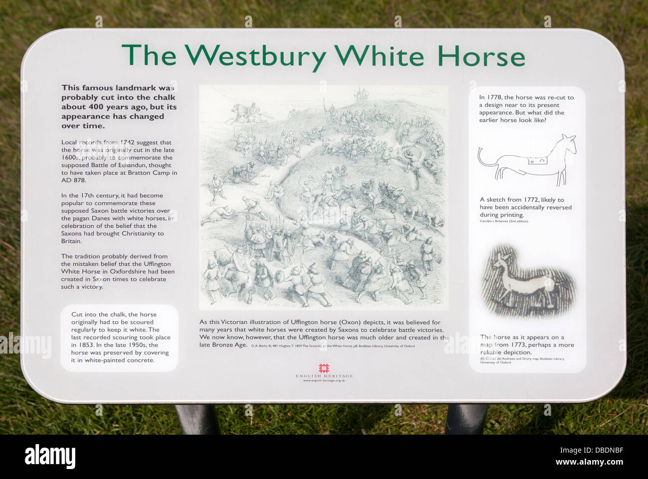 The Westbury White Horse Sign Stock Photo Alamy