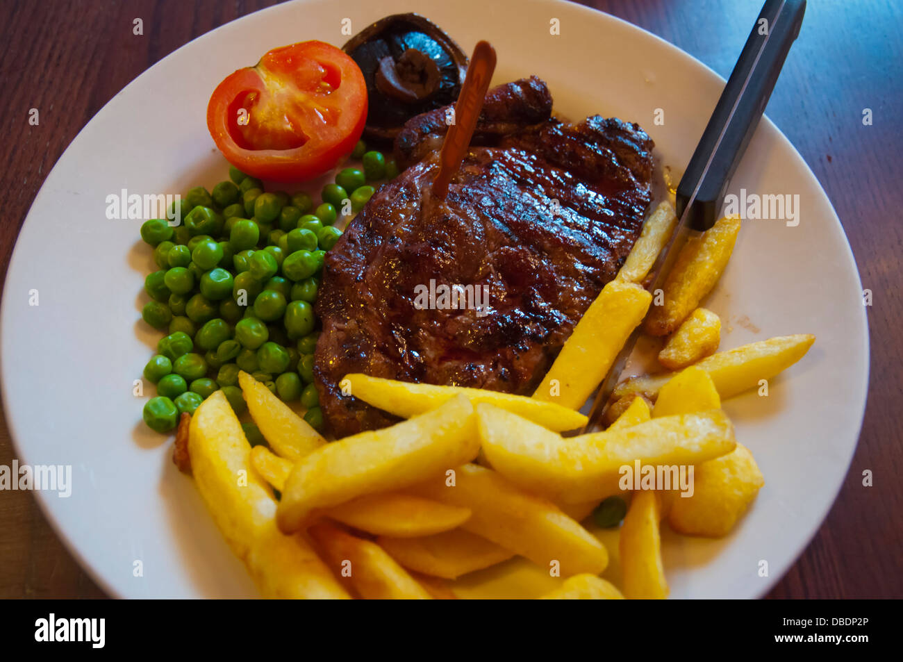 Tuesday Steak Club meal The Standing Order pub Wetherspoon chain central Edinburgh Scotland Britain UK Europe Stock Photo