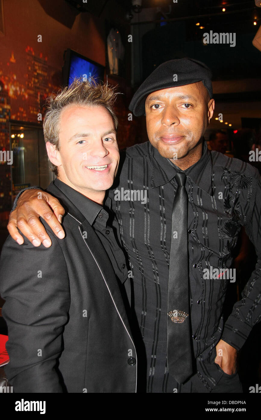 Julian Bennett and Leee John Celebration for the 1000th performance of the  musical 'Thrillier' at Planet Hollywood London, England  Stock  Photo - Alamy