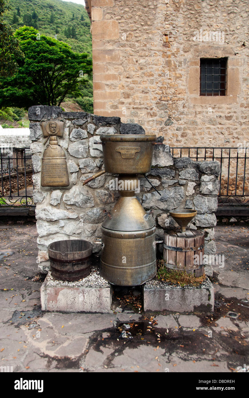 SPAIN; CANTABRIA; POTES; TOWN WATER SUPPLY (COURTESY OF ALFONSO CUEVAS MEMORIAL) Stock Photo