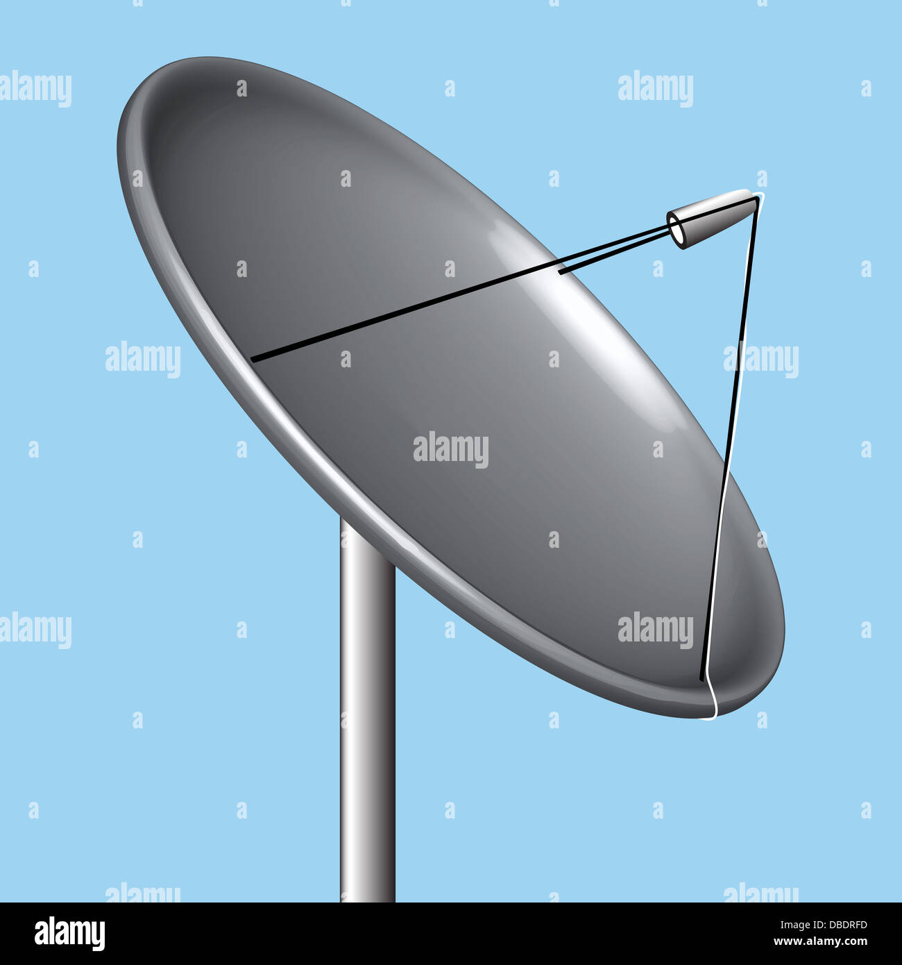 satellite dish over blue background, abstract vector art illustration