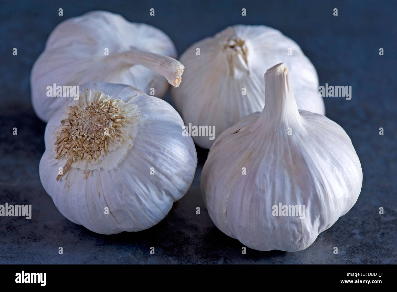 Four heads of garlic Stock Photo Alamy
