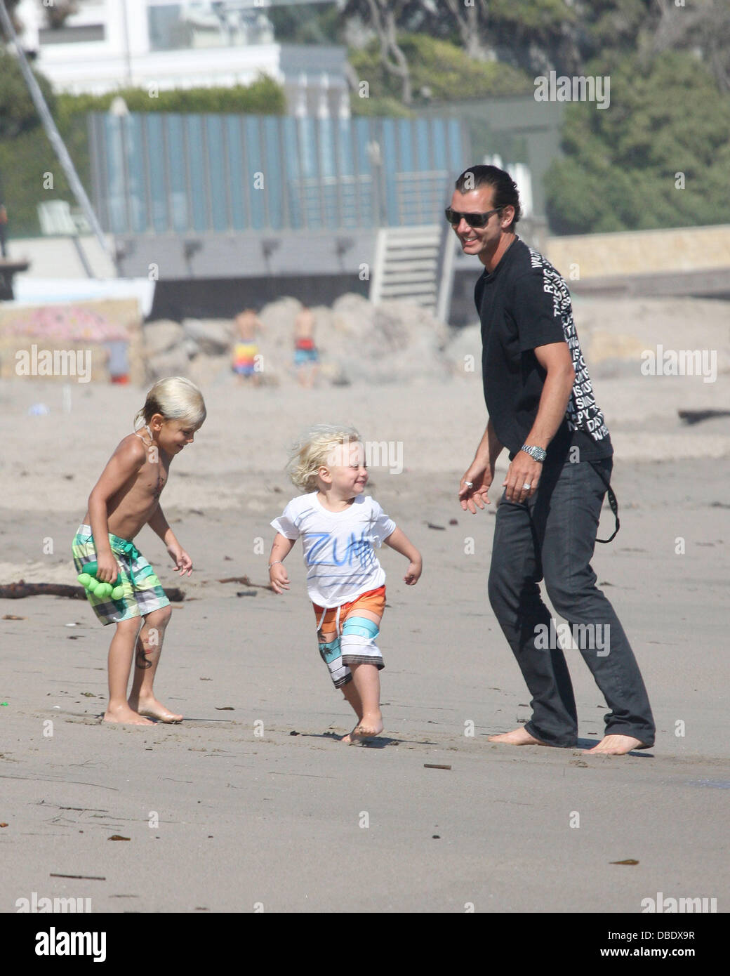 Gavin Rossdale with sons Zuma Rossdale and Kingston Rossdale, at a